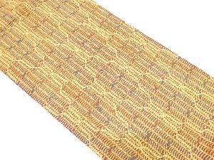 変わり織　幾何学模様織り出し全通袋帯